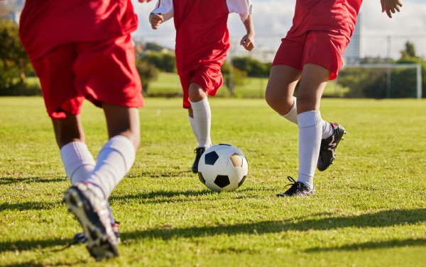 Students Playing Soccer